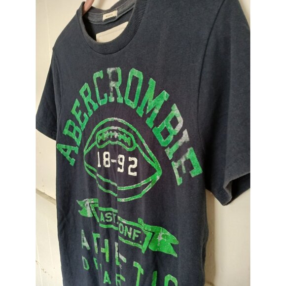 Vintage Abercrombie & Fitch Athletic Dept Mens T-Shirt Large Muscle Navy Blue* - Picture 8 of 14